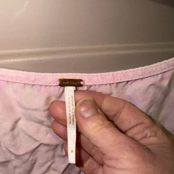 Free People Light Pink Smocked Tunic - Picture 2 of 4